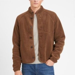 Banana Republic Brown Fleece Sherpa Cardigan (Size M)